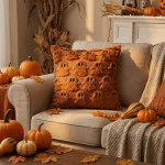 Sm:)e Embroidered Goost Plush Faux Fur Jacquard Halloween Throw Pillow Cover 18x18 Inch White, Set of 2 Silky Soft Cushion Case for Sofa Couch - Image 24